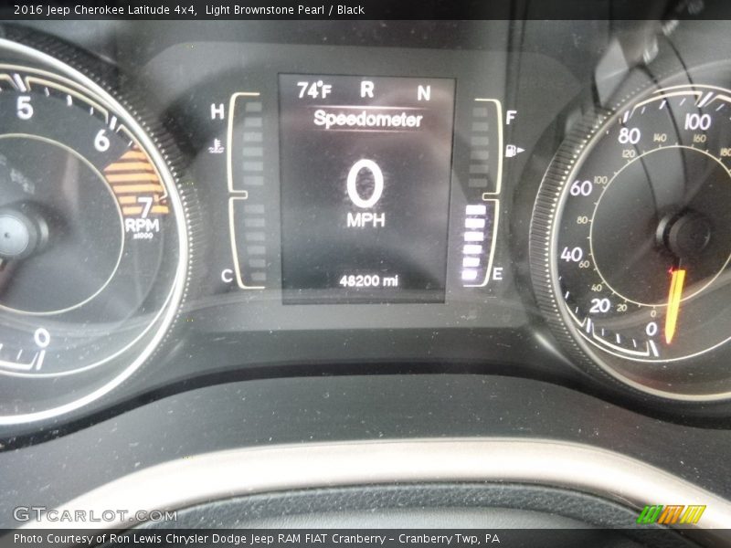 Light Brownstone Pearl / Black 2016 Jeep Cherokee Latitude 4x4