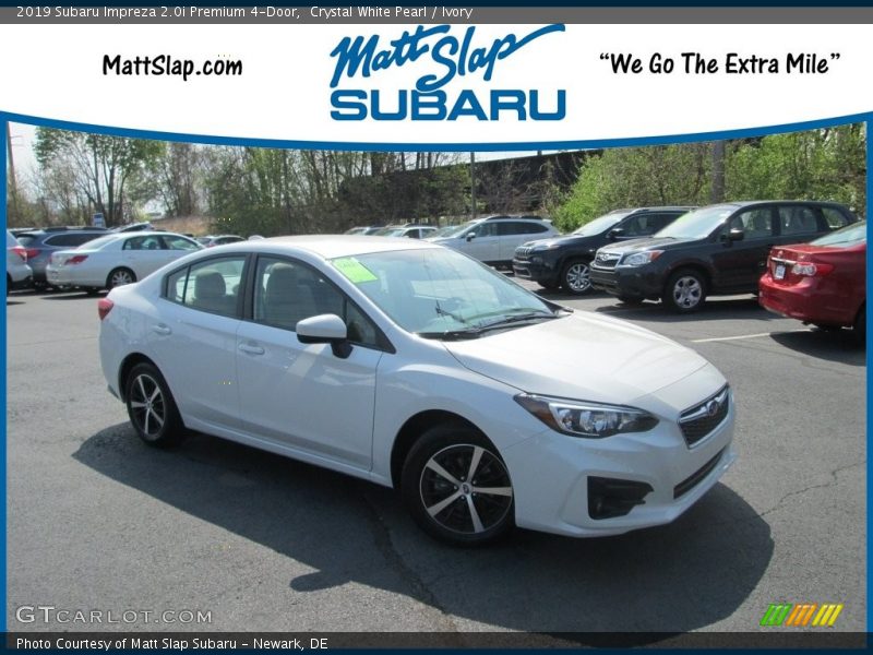 Crystal White Pearl / Ivory 2019 Subaru Impreza 2.0i Premium 4-Door