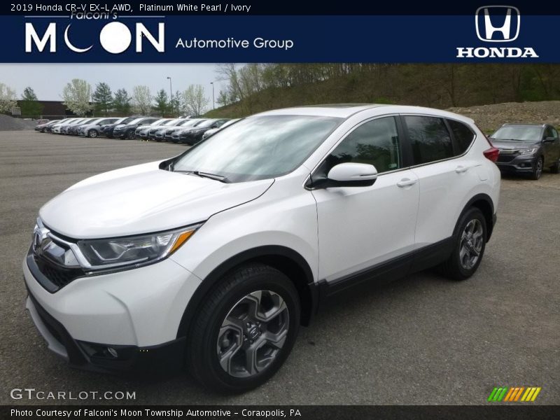 Platinum White Pearl / Ivory 2019 Honda CR-V EX-L AWD