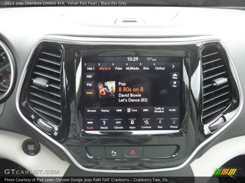 Velvet Red Pearl / Black/Ski Grey 2019 Jeep Cherokee Limited 4x4