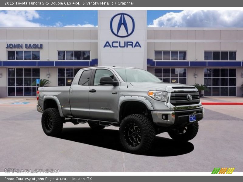 Silver Sky Metallic / Graphite 2015 Toyota Tundra SR5 Double Cab 4x4