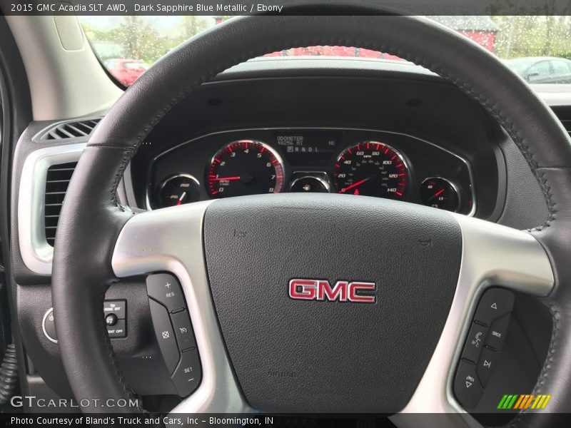 Dark Sapphire Blue Metallic / Ebony 2015 GMC Acadia SLT AWD