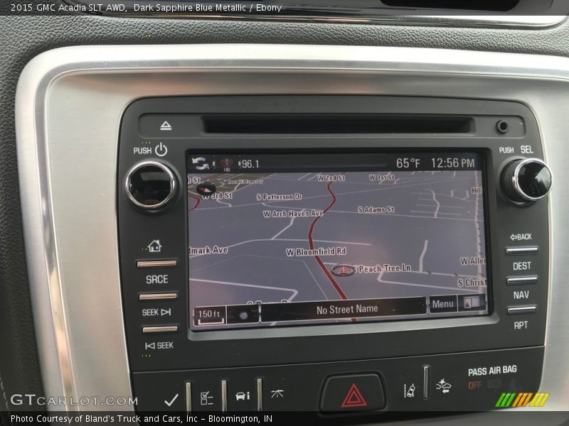 Dark Sapphire Blue Metallic / Ebony 2015 GMC Acadia SLT AWD