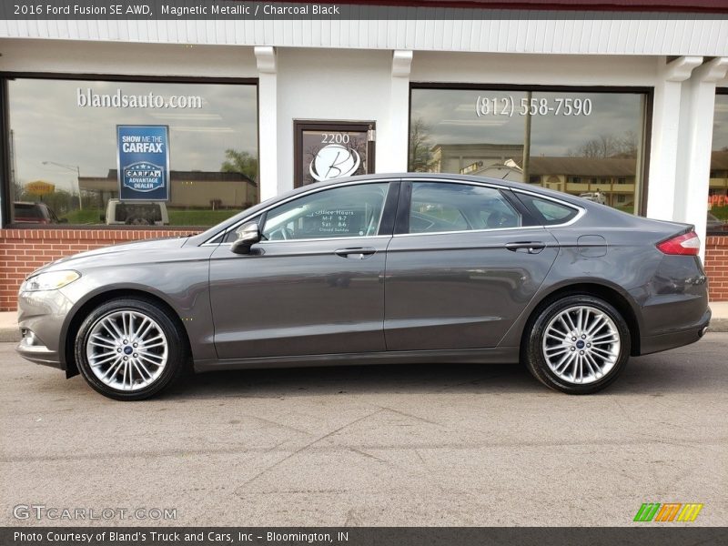 Magnetic Metallic / Charcoal Black 2016 Ford Fusion SE AWD