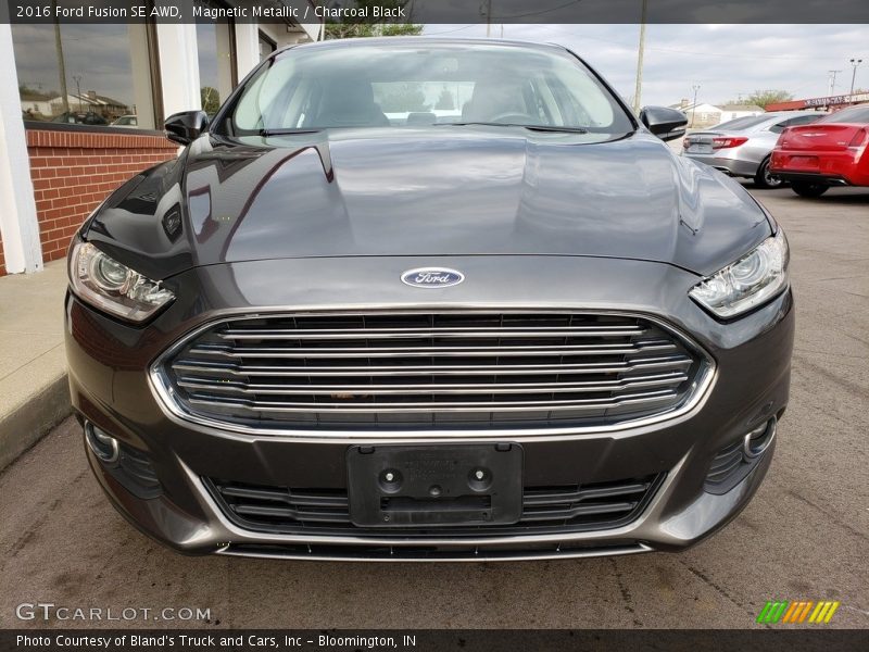 Magnetic Metallic / Charcoal Black 2016 Ford Fusion SE AWD