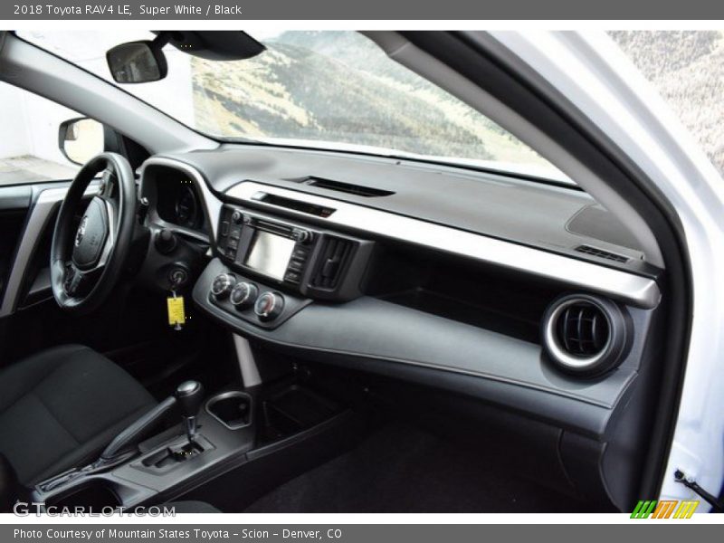 Super White / Black 2018 Toyota RAV4 LE