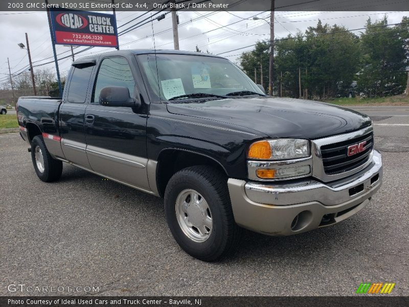 Onyx Black / Dark Pewter 2003 GMC Sierra 1500 SLE Extended Cab 4x4