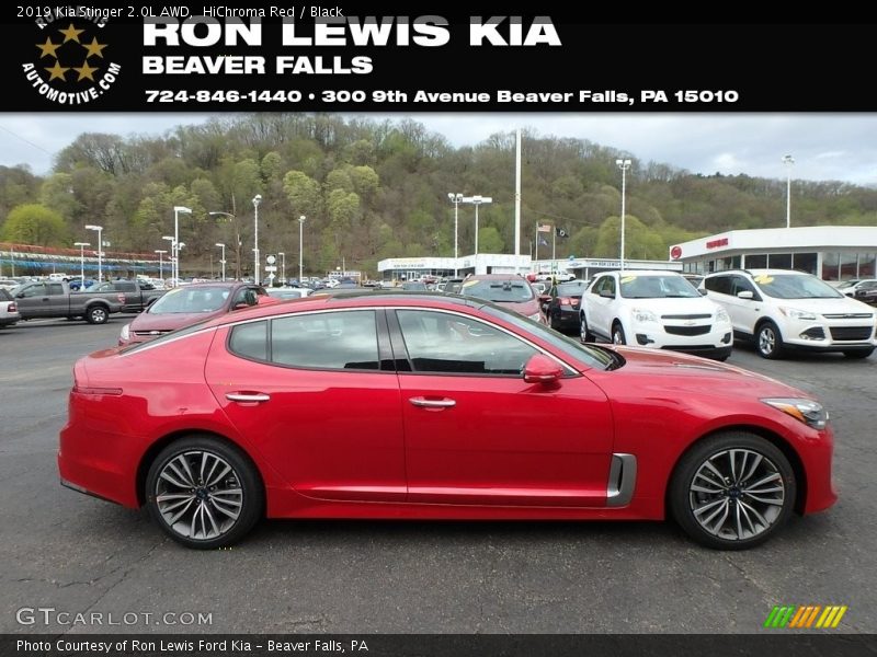 HiChroma Red / Black 2019 Kia Stinger 2.0L AWD