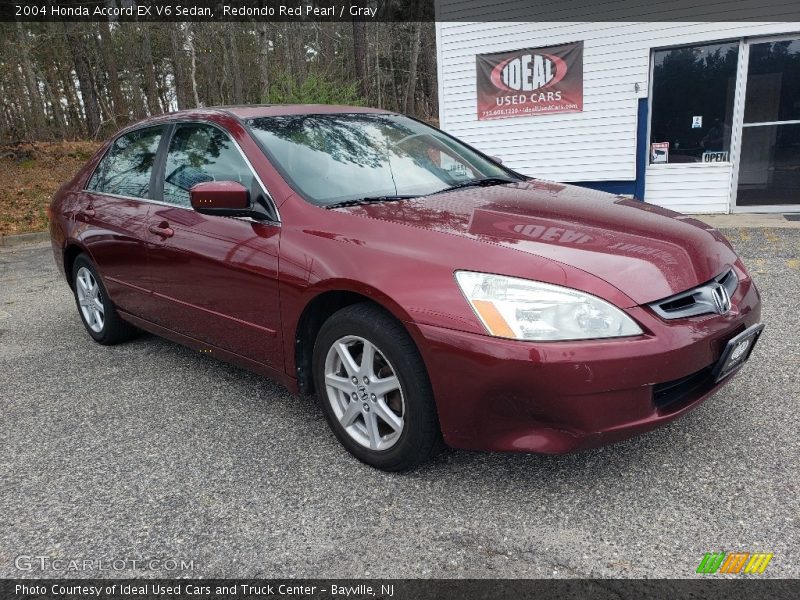 Redondo Red Pearl / Gray 2004 Honda Accord EX V6 Sedan