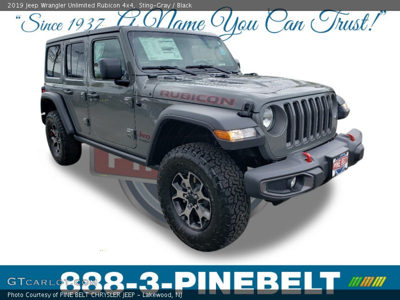Sting-Gray / Black 2019 Jeep Wrangler Unlimited Rubicon 4x4