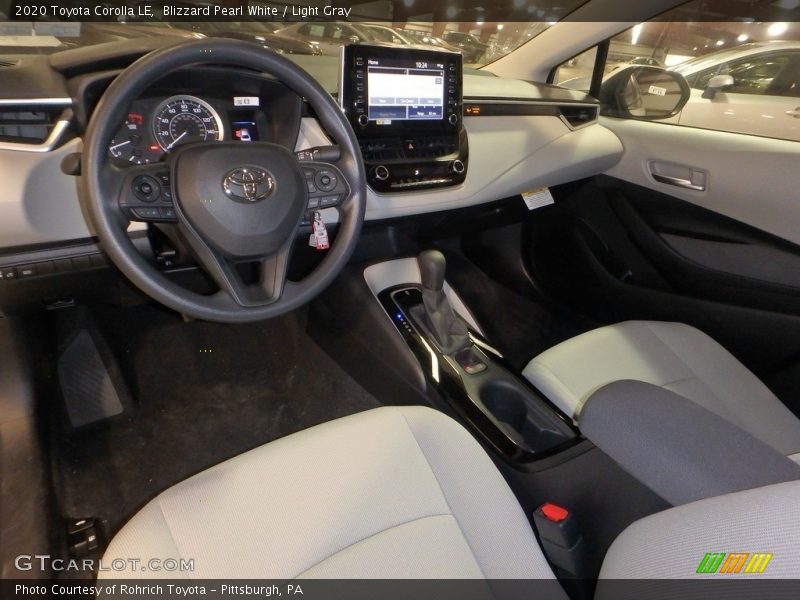 Blizzard Pearl White / Light Gray 2020 Toyota Corolla LE