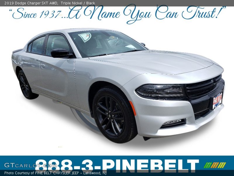 Triple Nickel / Black 2019 Dodge Charger SXT AWD