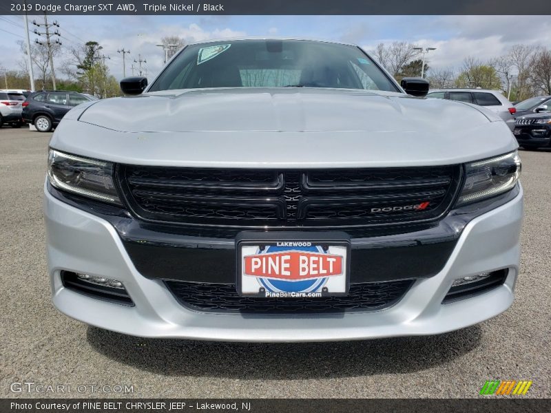 Triple Nickel / Black 2019 Dodge Charger SXT AWD