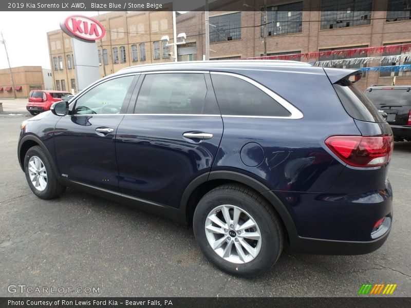 Blaze Blue / Stone Beige 2019 Kia Sorento LX AWD