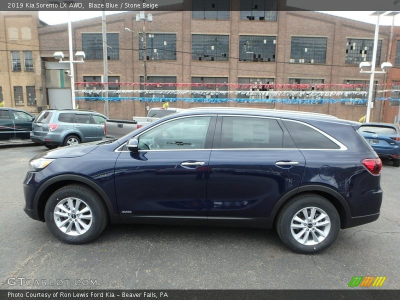 Blaze Blue / Stone Beige 2019 Kia Sorento LX AWD