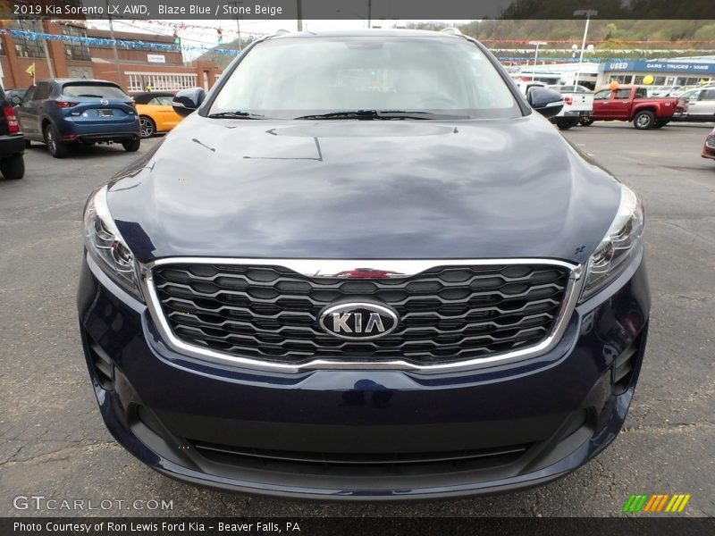 Blaze Blue / Stone Beige 2019 Kia Sorento LX AWD