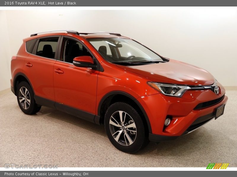 Hot Lava / Black 2016 Toyota RAV4 XLE