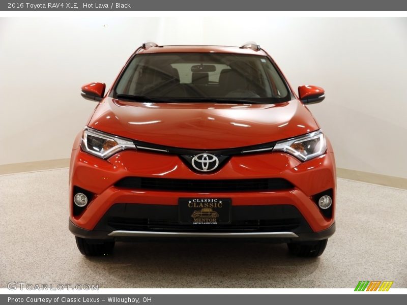 Hot Lava / Black 2016 Toyota RAV4 XLE