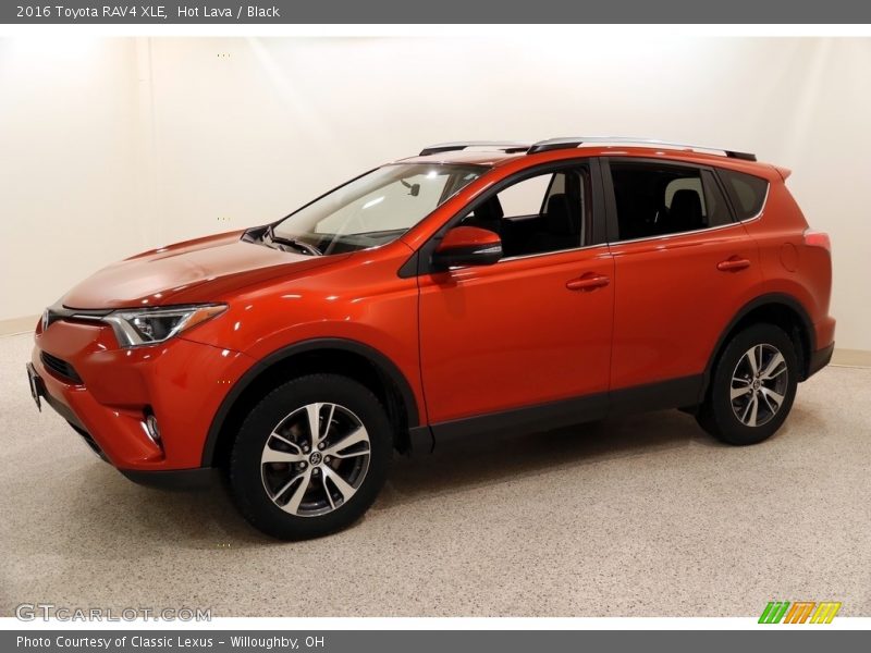 Hot Lava / Black 2016 Toyota RAV4 XLE
