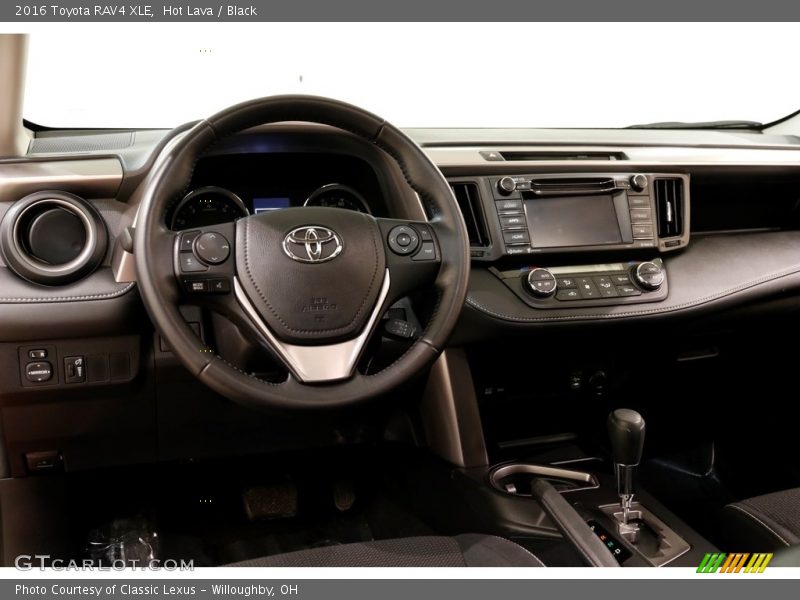 Hot Lava / Black 2016 Toyota RAV4 XLE