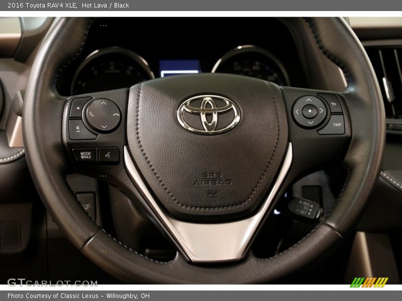 Hot Lava / Black 2016 Toyota RAV4 XLE