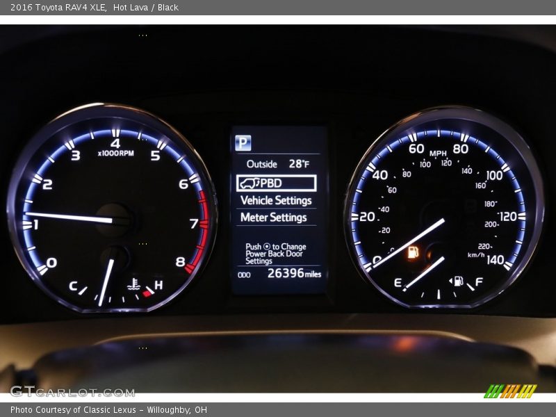 Hot Lava / Black 2016 Toyota RAV4 XLE
