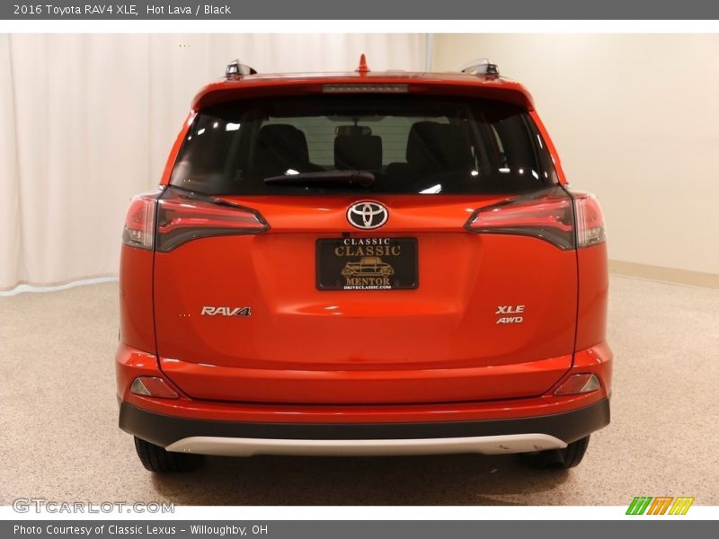 Hot Lava / Black 2016 Toyota RAV4 XLE
