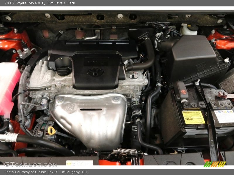 Hot Lava / Black 2016 Toyota RAV4 XLE