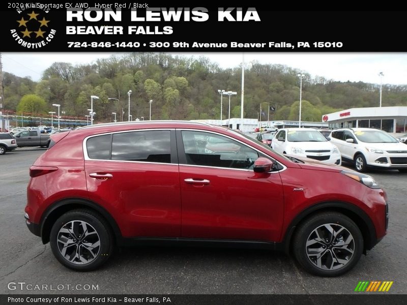 Hyper Red / Black 2020 Kia Sportage EX AWD