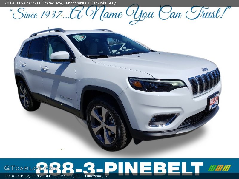 Bright White / Black/Ski Grey 2019 Jeep Cherokee Limited 4x4