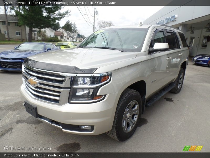 Champagne Silver Metallic / Cocoa/Dune 2017 Chevrolet Tahoe LT 4WD