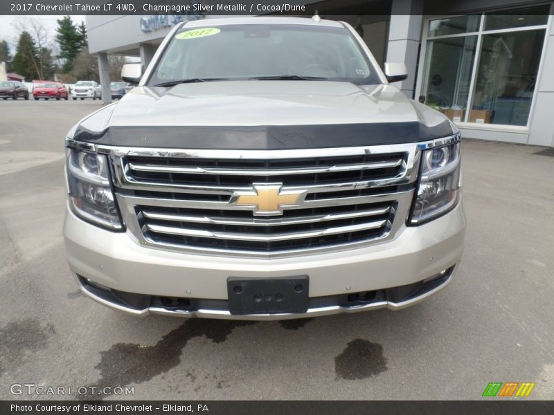 Champagne Silver Metallic / Cocoa/Dune 2017 Chevrolet Tahoe LT 4WD