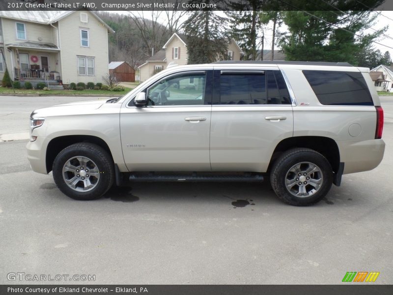 Champagne Silver Metallic / Cocoa/Dune 2017 Chevrolet Tahoe LT 4WD