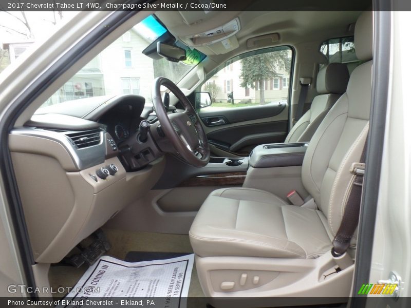 Champagne Silver Metallic / Cocoa/Dune 2017 Chevrolet Tahoe LT 4WD