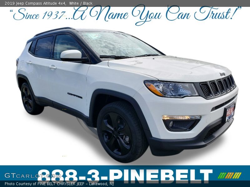 White / Black 2019 Jeep Compass Altitude 4x4