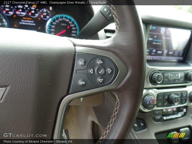 Champagne Silver Metallic / Cocoa/Dune 2017 Chevrolet Tahoe LT 4WD