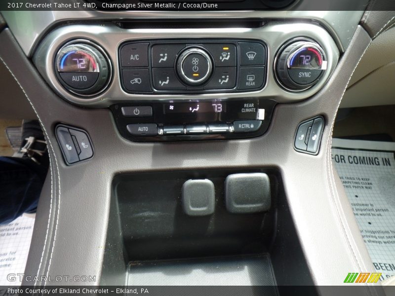 Champagne Silver Metallic / Cocoa/Dune 2017 Chevrolet Tahoe LT 4WD