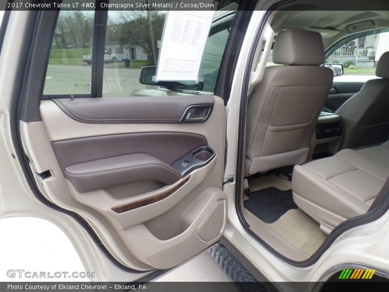 Champagne Silver Metallic / Cocoa/Dune 2017 Chevrolet Tahoe LT 4WD