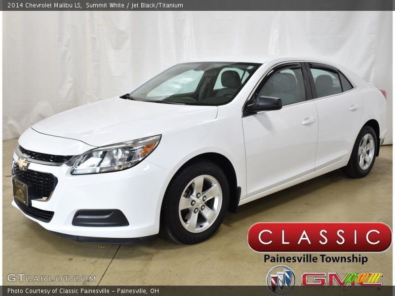 Summit White / Jet Black/Titanium 2014 Chevrolet Malibu LS