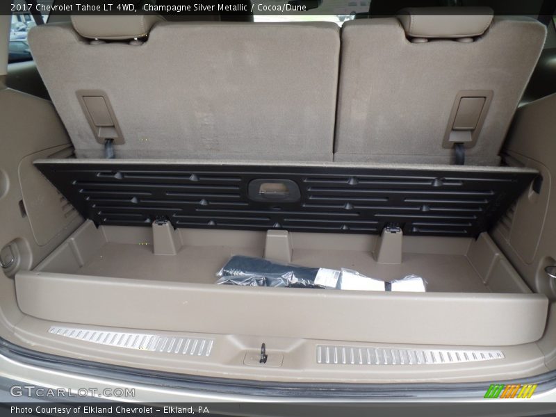 Champagne Silver Metallic / Cocoa/Dune 2017 Chevrolet Tahoe LT 4WD
