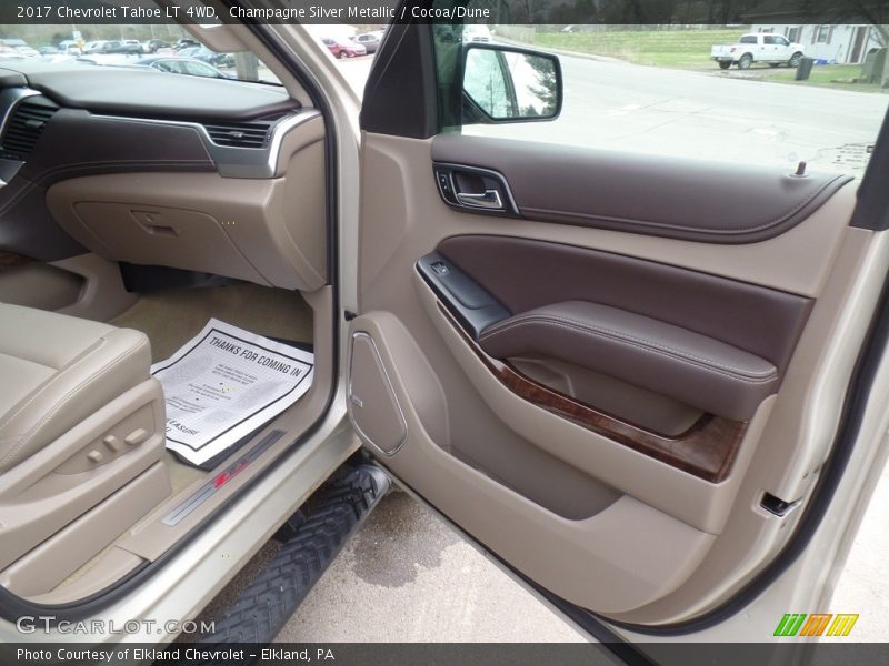 Champagne Silver Metallic / Cocoa/Dune 2017 Chevrolet Tahoe LT 4WD