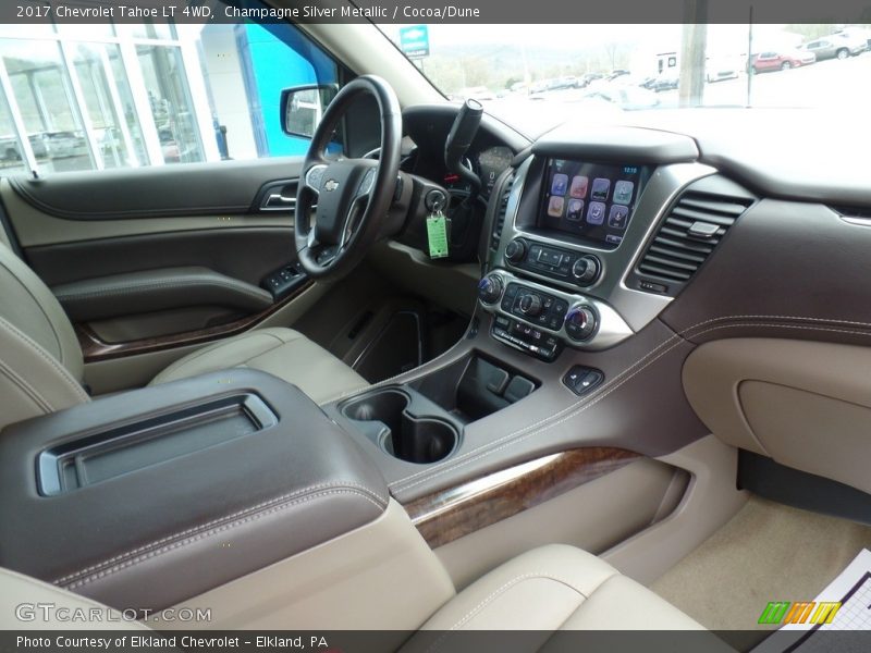 Champagne Silver Metallic / Cocoa/Dune 2017 Chevrolet Tahoe LT 4WD