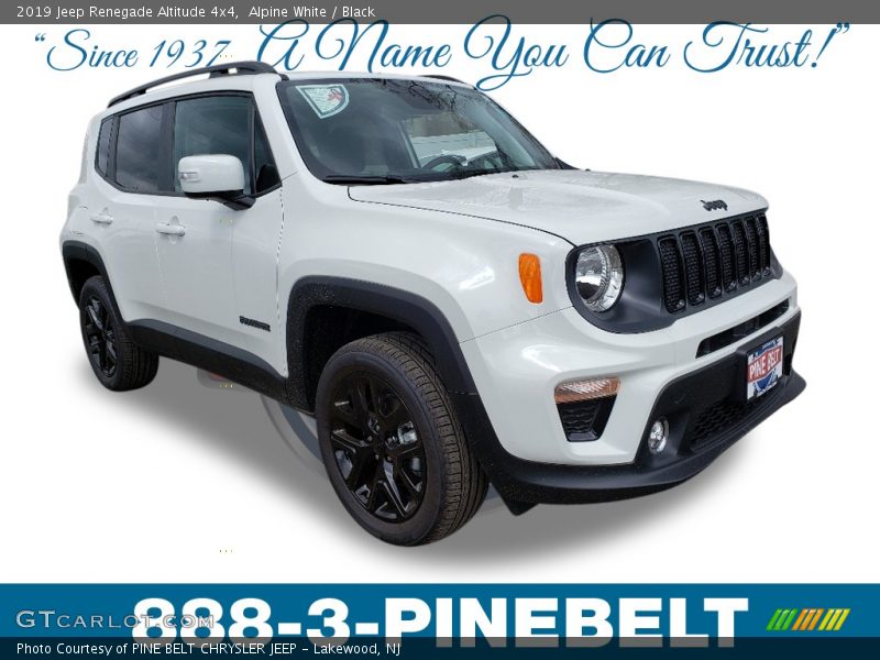 Alpine White / Black 2019 Jeep Renegade Altitude 4x4