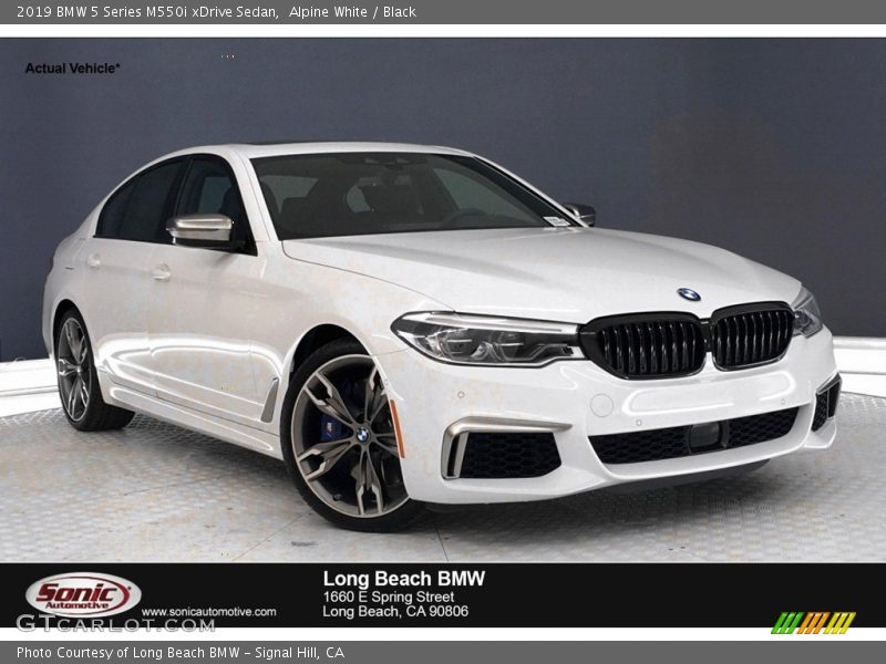 Alpine White / Black 2019 BMW 5 Series M550i xDrive Sedan