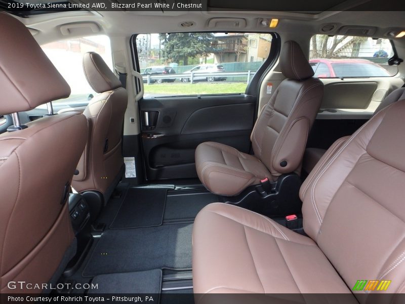 Blizzard Pearl White / Chestnut 2019 Toyota Sienna Limited AWD