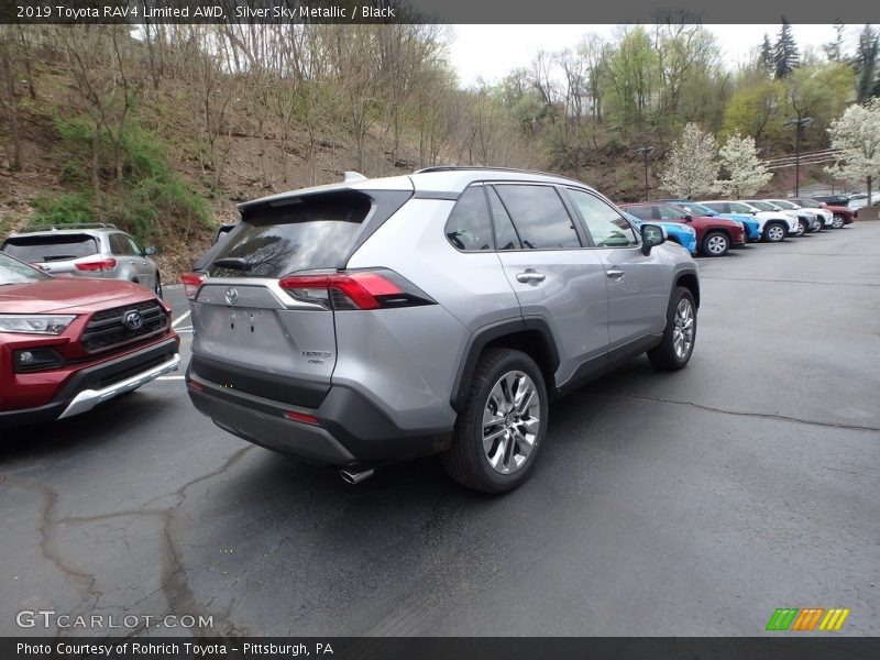 Silver Sky Metallic / Black 2019 Toyota RAV4 Limited AWD