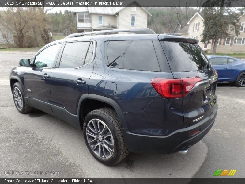 Blue Steel Metallic / Jet Black/Kalahari 2019 GMC Acadia SLT AWD