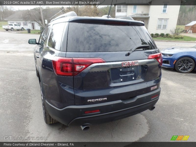 Blue Steel Metallic / Jet Black/Kalahari 2019 GMC Acadia SLT AWD