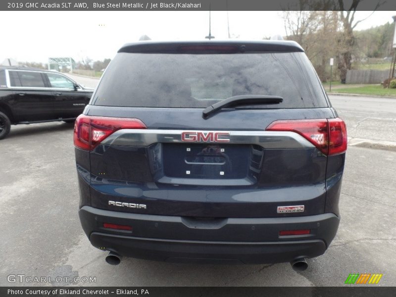 Blue Steel Metallic / Jet Black/Kalahari 2019 GMC Acadia SLT AWD