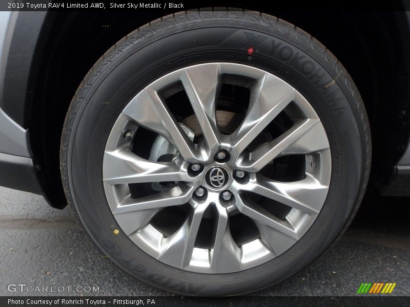 Silver Sky Metallic / Black 2019 Toyota RAV4 Limited AWD